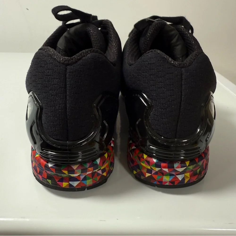 Black Adidas Sneakers with colorful sole